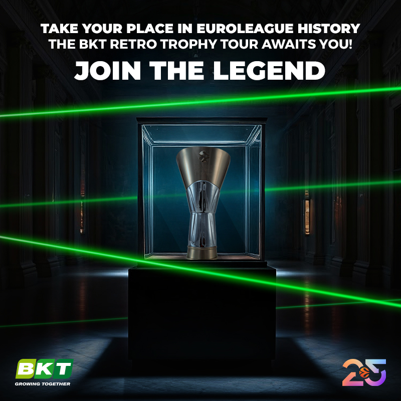 CON IL “BKT RETRO TROPHY TOUR”, I TRE TROFEI DELL’EUROLEAGUE FANNO VISITA AI FAN DEL BASKET 1